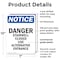 Signmission Danger Stairwell Closed Use Alternative, 7 in W x Rectangle, Plastic OS-2PACK-NS-P-710-V-10922 - alternate 2
